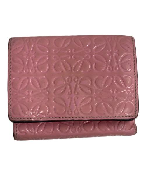 LOEWE（ロエベ）LOEWE (ロエベ) 3つ折り財布 ピンクの古着・服飾アイテム