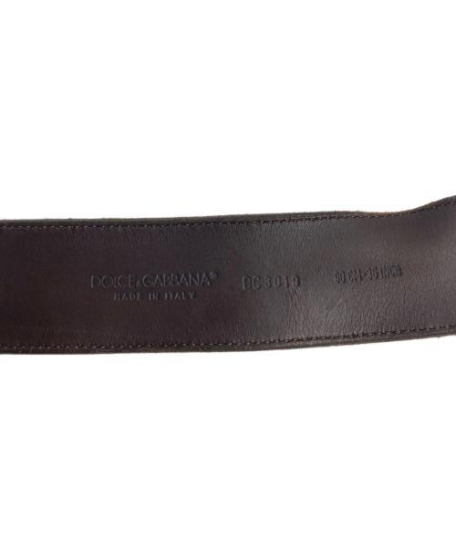 DOLCE & GABBANA（ドルチェ＆ガッバーナ）DOLCE & GABBANA (ドルチェ＆ガッバーナ) レザーベルト ベージュの古着・服飾アイテム