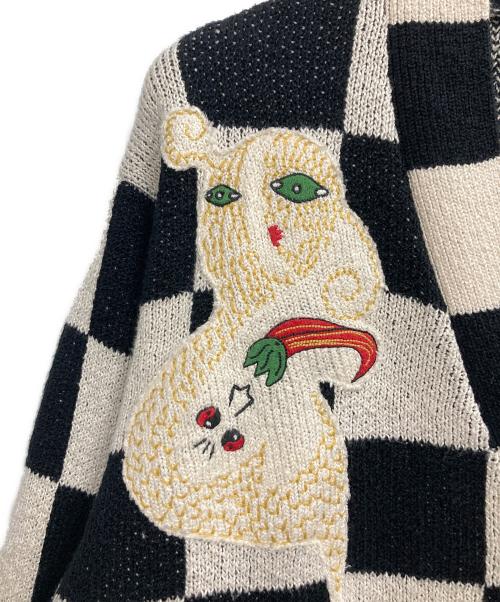 The Elder Statesman（エルダーステイツマン）The Elder Statesman (エルダーステイツマン) ニットカーディガン ホワイト サイズ:Mの古着・服飾アイテム