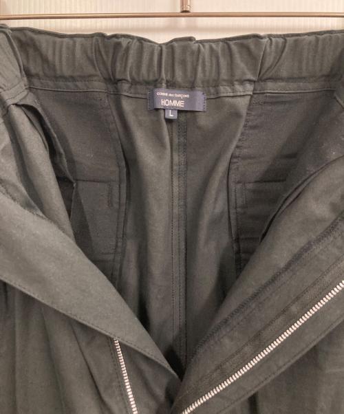 COMME des GARCONS HOMME（コムデギャルソン オム）COMME des GARCONS HOMME (コムデギャルソン オム) 綿ツイル微起毛 パンツ ブラック サイズ:Lの古着・服飾アイテム