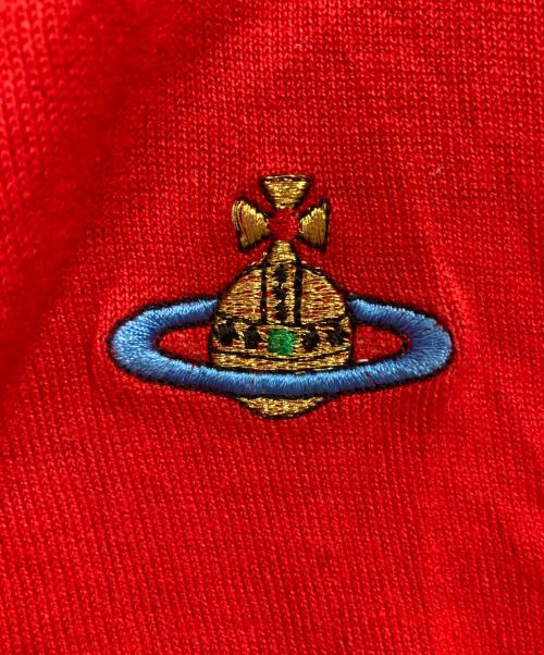 Vivienne Westwood RED LABEL（ヴィヴィアンウエストウッドレッドレーベル）Vivienne Westwood RED LABEL (ヴィヴィアンウエストウッドレッドレーベル) ワンポイント刺繍カーディガン レッド サイズ:Lの古着・服飾アイテム