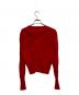 Vivienne Westwood RED LABEL (ヴィヴィアンウエストウッドレッドレーベル) ワンポイント刺繍カーディガン レッド サイズ:L：7000円