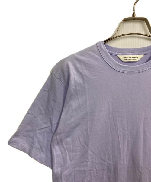 beautiful people（ビューティフルピープル）beautiful people (ビューティフルピープル) bio giza cottonTシャツ パープル サイズ:36の古着・服飾アイテム