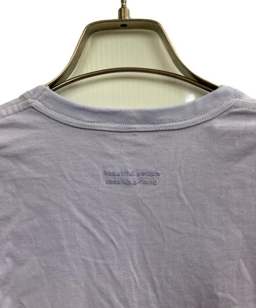 beautiful people（ビューティフルピープル）beautiful people (ビューティフルピープル) bio giza cottonTシャツ パープル サイズ:36の古着・服飾アイテム