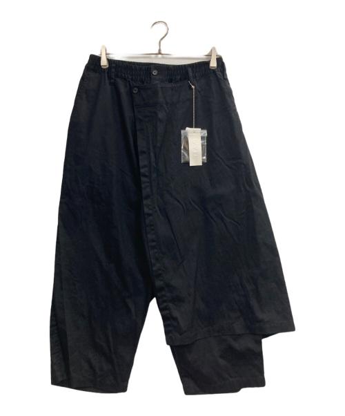 s'yte（サイト）s'yte (サイト) COTTON TWILL GATHERED POCKET WRAP PANTS ブラック サイズ:02の古着・服飾アイテム