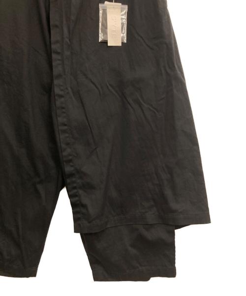 s'yte（サイト）s'yte (サイト) COTTON TWILL GATHERED POCKET WRAP PANTS ブラック サイズ:02の古着・服飾アイテム