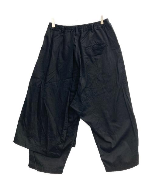 s'yte（サイト）s'yte (サイト) COTTON TWILL GATHERED POCKET WRAP PANTS ブラック サイズ:02の古着・服飾アイテム