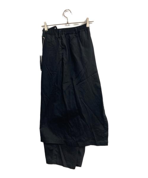 s'yte（サイト）s'yte (サイト) COTTON TWILL GATHERED POCKET WRAP PANTS ブラック サイズ:02の古着・服飾アイテム