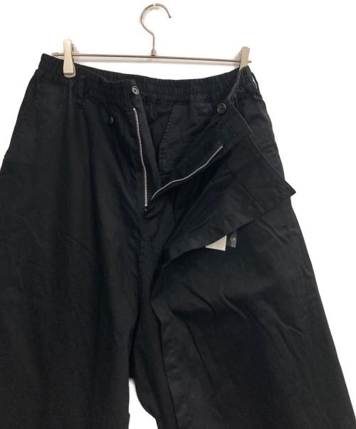 s'yte（サイト）s'yte (サイト) COTTON TWILL GATHERED POCKET WRAP PANTS ブラック サイズ:02の古着・服飾アイテム