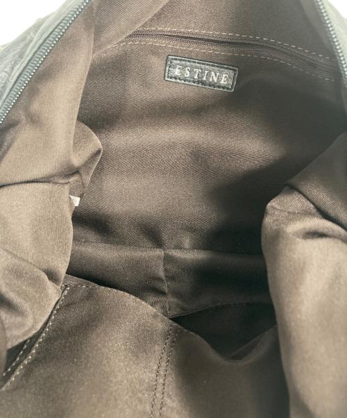 ESTINE（エスティーヌ）ESTINE (エスティーヌ) 2WAYハーフムーンレザーバッグ ブラックの古着・服飾アイテム