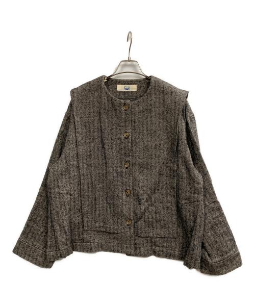yesterday cross（イエスタデイ クロス）yesterday cross (イエスタデイ クロス) ノーカラージャケット ブラック サイズ:Mの古着・服飾アイテム