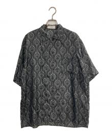 MARKA（マーカ）の古着「HABUTAE SILK SILK OPEN COLLAR SHIRT」｜ブラック