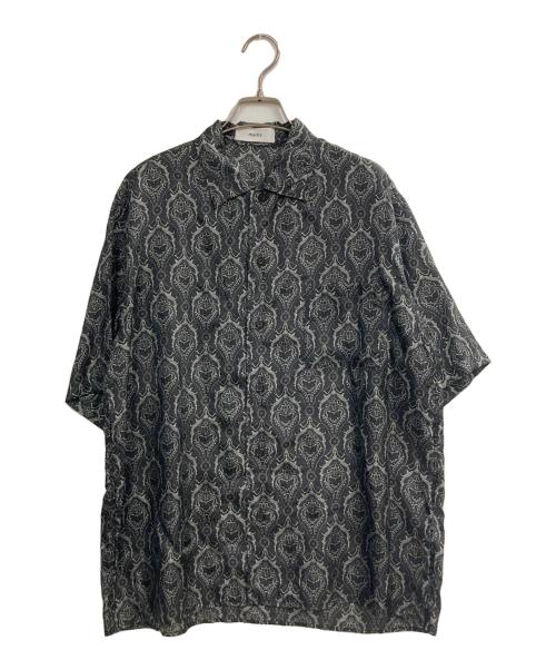 MARKA（マーカ）MARKA (マーカ) HABUTAE SILK SILK OPEN COLLAR SHIRT ブラック サイズ:1の古着・服飾アイテム