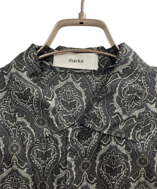 MARKA（マーカ）MARKA (マーカ) HABUTAE SILK SILK OPEN COLLAR SHIRT ブラック サイズ:1の古着・服飾アイテム