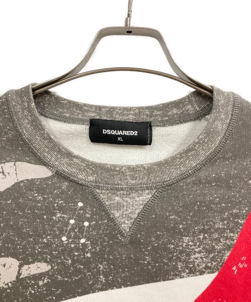DSQUARED2（ディースクエアード）DSQUARED2 (ディースクエアード) グラフィックスウェット グレー サイズ:XLの古着・服飾アイテム