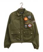 DSQUARED2ディースクエアード）の古着「20SS ワッペンジップブルゾン」｜カーキ