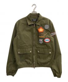 DSQUARED2（ディースクエアード）の古着「20SS ワッペンジップブルゾン」｜カーキ
