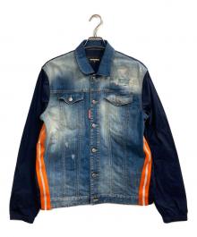 DSQUARED2（ディースクエアード）の古着「21SS ナイロン切替デニムジャケット」｜インディゴ