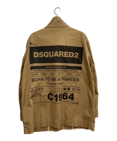 DSQUARED2（ディースクエアード）DSQUARED2 (ディースクエアード) 20SS ミリタリージャケット ベージュ サイズ:48の古着・服飾アイテム