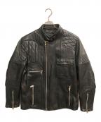 DIESEL Black Goldディーゼル ブラック ゴールド）の古着「LUNT ラムレザージャケット」｜ブラック
