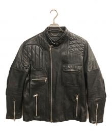 DIESEL Black Gold（ディーゼル ブラック ゴールド）の古着「LUNT ラムレザージャケット」｜ブラック