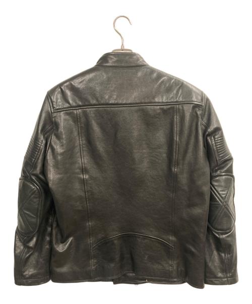 DIESEL Black Gold（ディーゼル ブラック ゴールド）DIESEL Black Gold (ディーゼル ブラック ゴールド) LUNT ラムレザージャケット ブラック サイズ:52の古着・服飾アイテム