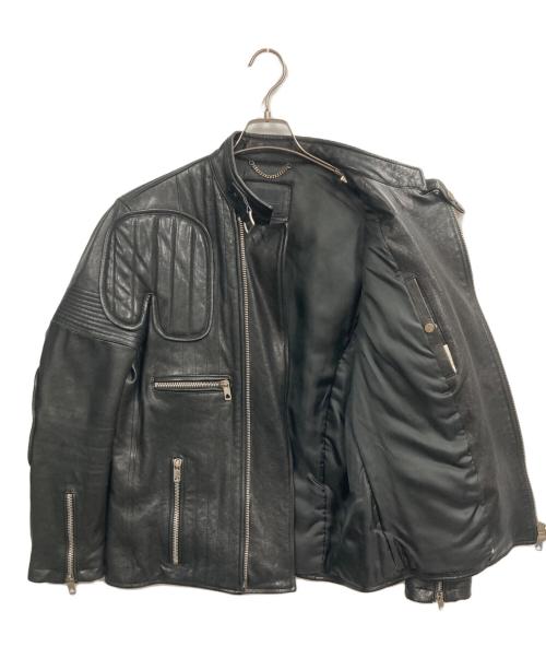 DIESEL Black Gold（ディーゼル ブラック ゴールド）DIESEL Black Gold (ディーゼル ブラック ゴールド) LUNT ラムレザージャケット ブラック サイズ:52の古着・服飾アイテム