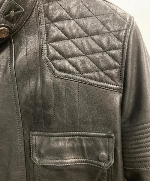 DIESEL Black Gold（ディーゼル ブラック ゴールド）DIESEL Black Gold (ディーゼル ブラック ゴールド) LUNT ラムレザージャケット ブラック サイズ:52の古着・服飾アイテム
