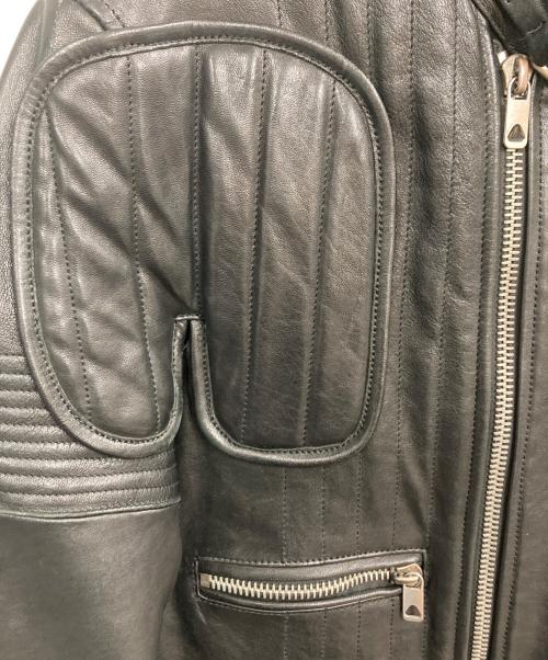 DIESEL Black Gold（ディーゼル ブラック ゴールド）DIESEL Black Gold (ディーゼル ブラック ゴールド) LUNT ラムレザージャケット ブラック サイズ:52の古着・服飾アイテム