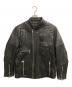 DIESEL Black Gold（ディーゼル ブラック ゴールド）の古着「LUNT ラムレザージャケット」｜ブラック