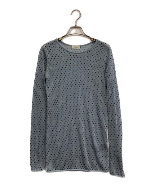 IENA（イエナ）IENA (イエナ) 25SS フロッキードット シアー プルオーバー ブルー サイズ:FREEの古着・服飾アイテム