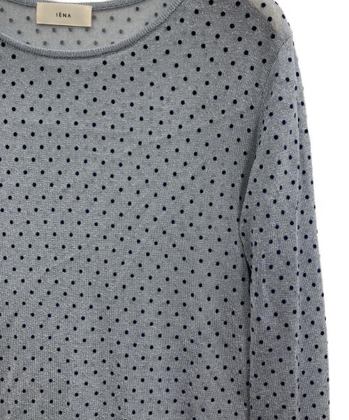IENA（イエナ）IENA (イエナ) 25SS フロッキードット シアー プルオーバー ブルー サイズ:FREEの古着・服飾アイテム