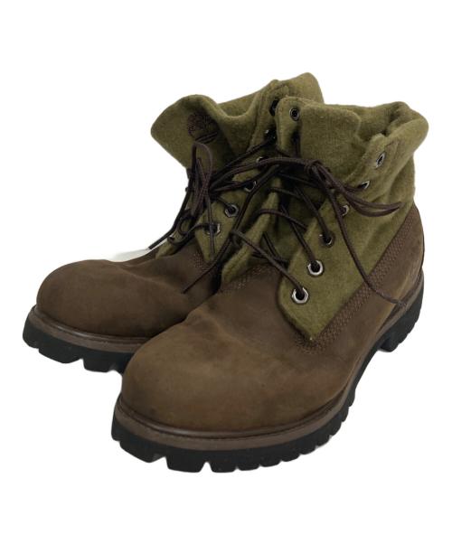 Timberland（ティンバーランド）Timberland (ティンバーランド) ROLL TOP BOOTS ブラウン×カーキ サイズ: 7 1/2の古着・服飾アイテム