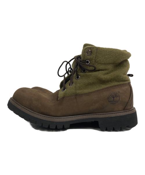 Timberland（ティンバーランド）Timberland (ティンバーランド) ROLL TOP BOOTS ブラウン×カーキ サイズ: 7 1/2の古着・服飾アイテム