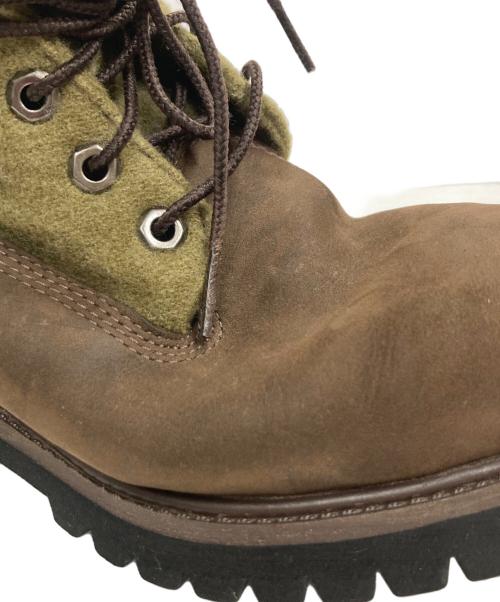 Timberland（ティンバーランド）Timberland (ティンバーランド) ROLL TOP BOOTS ブラウン×カーキ サイズ: 7 1/2の古着・服飾アイテム