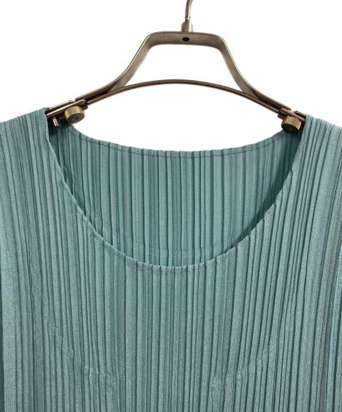 PLEATS PLEASE（プリーツプリーズ）PLEATS PLEASE (プリーツプリーズ) ノースリーブプリーツワンピース スカイブルー サイズ:2の古着・服飾アイテム