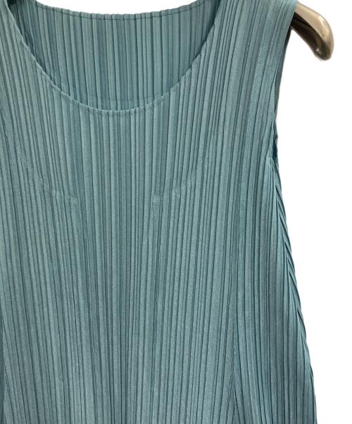 PLEATS PLEASE（プリーツプリーズ）PLEATS PLEASE (プリーツプリーズ) ノースリーブプリーツワンピース スカイブルー サイズ:2の古着・服飾アイテム