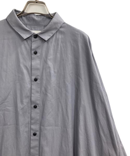 HUIS（ハウス）HUIS (ハウス) オーガニックコットンライトオックスロングシャツ ブルー サイズ:Freeの古着・服飾アイテム