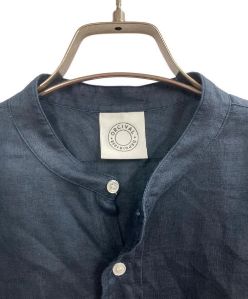 ORCIVAL（オーシバル）ORCIVAL (オーシバル) バンドカラーロングシャツ ネイビー サイズ:表記無し（実寸サイズをご確認ください）の古着・服飾アイテム