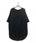 GROUND Yグラウンドワイ）の古着「CATCH WASHER HEM ROUND JUMBO T-SHIRT」｜ブラック