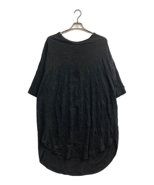 GROUND Y（グラウンドワイ）GROUND Y (グラウンドワイ) CATCH WASHER HEM ROUND JUMBO T-SHIRT ブラック サイズ:3の古着・服飾アイテム