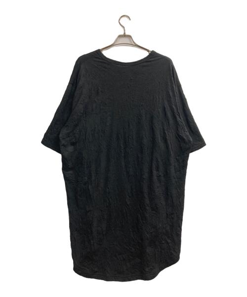 GROUND Y（グラウンドワイ）GROUND Y (グラウンドワイ) CATCH WASHER HEM ROUND JUMBO T-SHIRT ブラック サイズ:3の古着・服飾アイテム