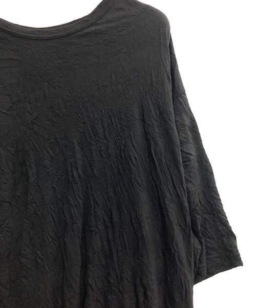 GROUND Y（グラウンドワイ）GROUND Y (グラウンドワイ) CATCH WASHER HEM ROUND JUMBO T-SHIRT ブラック サイズ:3の古着・服飾アイテム