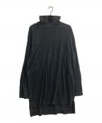 GROUND Yグラウンドワイ）の古着「CATCH WASHER RIGHT BUTTON-OPENING BIG TURTLENECK」｜ブラック