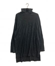GROUND Y（グラウンドワイ）の古着「CATCH WASHER RIGHT BUTTON-OPENING BIG TURTLENECK」｜ブラック