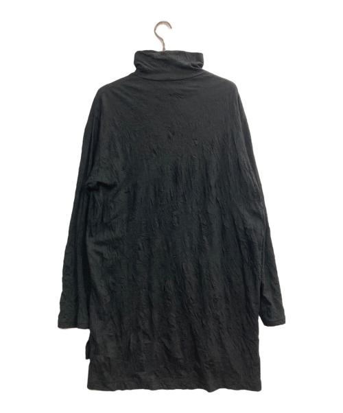 GROUND Y（グラウンドワイ）GROUND Y (グラウンドワイ) CATCH WASHER RIGHT BUTTON-OPENING BIG TURTLENECK ブラック サイズ:3の古着・服飾アイテム