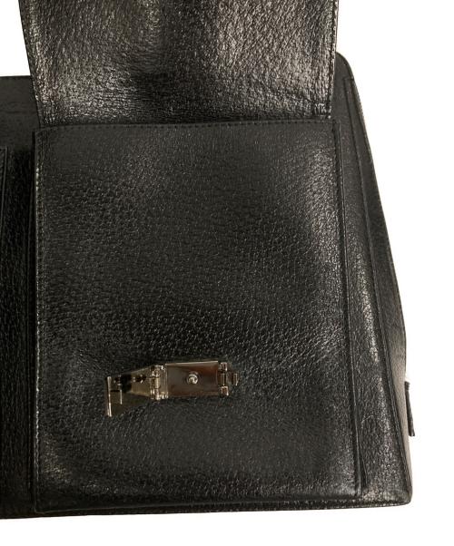 GUCCI（グッチ）GUCCI (グッチ) レザートートバッグ ブラックの古着・服飾アイテム