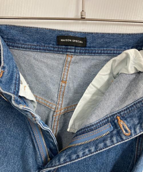 MAISON SPECIAL（メゾンスペシャル）MAISON SPECIAL (メゾンスペシャル) ターンバックウエストワイドデニム ブルー サイズ:36の古着・服飾アイテム