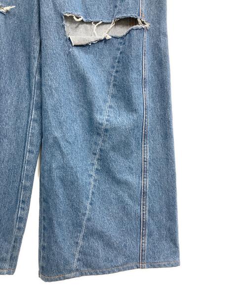 MAISON SPECIAL（メゾンスペシャル）MAISON SPECIAL (メゾンスペシャル) ターンバックウエストワイドデニム ブルー サイズ:36の古着・服飾アイテム
