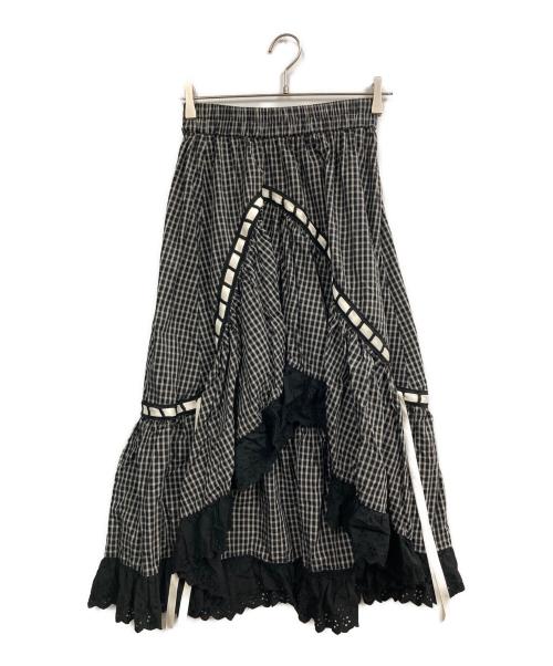 jouetie（ジュエティ）jouetie (ジュエティ) リボンステッチフリルセットアップ ブラック サイズ:Mの古着・服飾アイテム